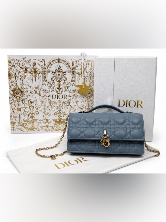 Dior Handbags - My Dior Mini Bag Cloud Blue Cannage Lambskin